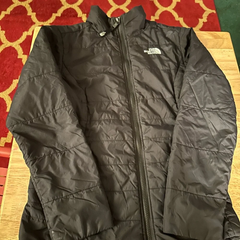 The North Face Black and Light Gray Girls' Puffer Jacket - Picture 4 of 9